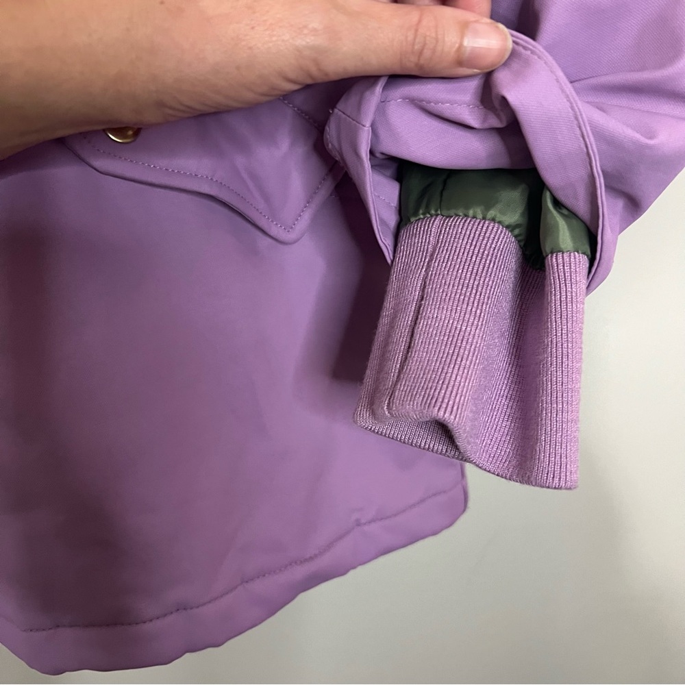 J. Crew Perfect Winter Parka in Violet Purple Sz Large - Picture 6 of 8